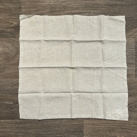 Set Of 4 Quince European Flax Linen Napkins Light Grey Soft Durable - Picture 3 of 8